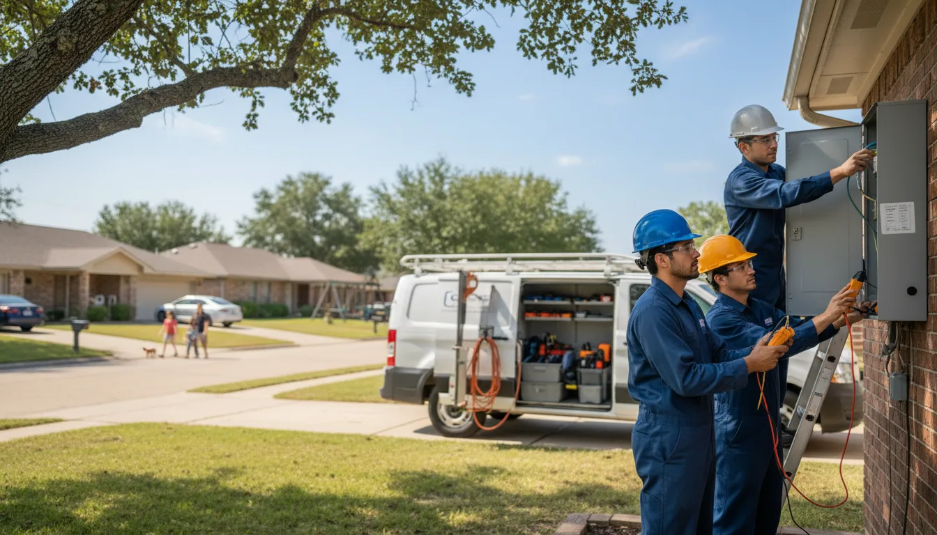 Certified electrician providing emergency electrical services in Whitsett, TX